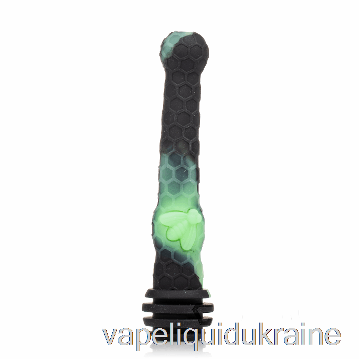 Vape Ukraine Stratus Honey Dipper Silicone Dab Straw Black / UV Slime (Black / UV Green)